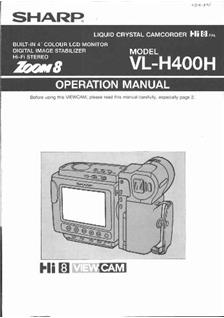Sharp VL H 400 H manual. Camera Instructions.